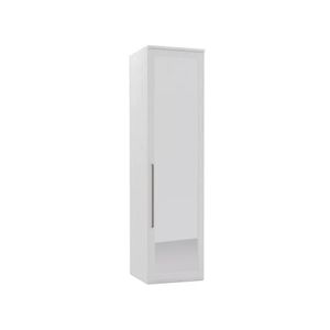 Armário Modulado Premium 61cm 1 Porta 3 Gavetas Cabideiro E Prateleiras Com Espelho Branco