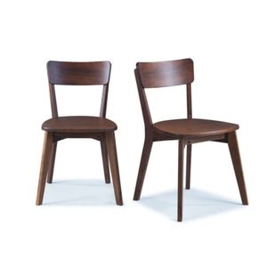 Kit 2 Cadeiras De Madeira Maciça Coleção Scandian Amendoado