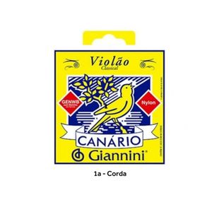 Corda Nylon Violao Genwb 1a (mi) C/ Bolinha C/6 Giannini