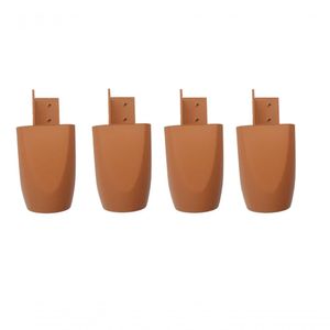 Kit Com 4 Pés Para Multiusos Guarda Roupas 7cm Mari Caramelo