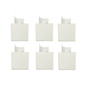 Kit 6 Pés Para Armários Roupeiros Guarda Roupas Branco Fox