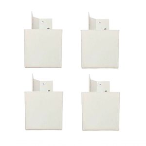 Kit 4 Pés Para Guarda Roupas Armários Roupeiros Branco Fox