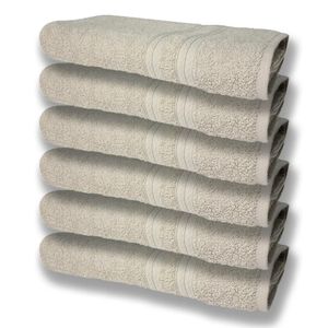 6 Toalhas Grande Super Felpudas E Grossa Algodão 80x150 Itália Soft Beka Bege Bege