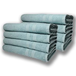 Kit 8 Toalhas De Banho Itália Soft 100% Algodão 430g m 80x150cm Verde Claro