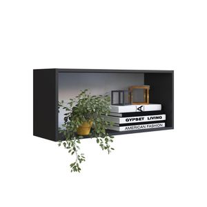 Nicho Parede Horizontal Organizador Multiuso Funcionale Preto