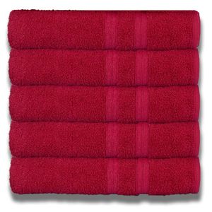 Kit 5 Toalhas Super Grossa Felpuda E Macia 80x150cm Beka Cereja