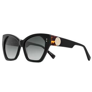 Óculos Polarizados Feminino Borboleta Design Fahion Retangular Com Proteção Uv400 Preto