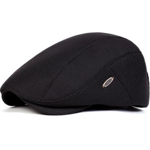 Boina Masculina Lisa Britânica Moda Primavera E Outono Casual Preto