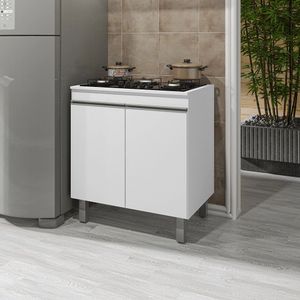 Balcão Gabinete Cooktop Clara SSX Multicoisas Branco