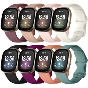 8 Pulseiras Compatíveis Com Fitbit Versa 3-4, Sense 2, Kit Com