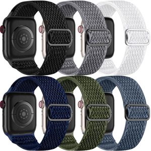 Kit 6 Pulseiras Trançadas Para Apple Watch 38-49mm