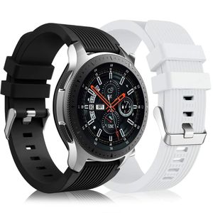 2 Pulseiras De Silicone Compatíveis Com Galaxy Watch (preto-branco)