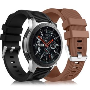 Pulseiras Silicone Compatíveis Com Galaxy Watch 3-46mm (preto-marrom)