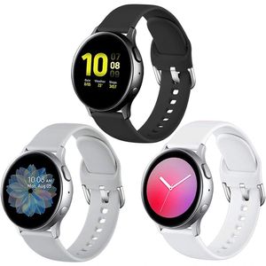 Pulseiras De Silicone Compatíveis Com Samsung Galaxy Watch (preto, Branco, Cinza)
