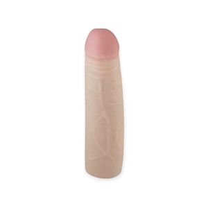 Capa Peniana 21,6cm Extende 7cm Em Cyberskin - Lovetoys - Bege