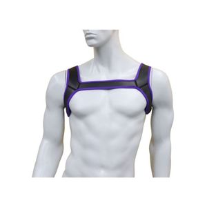 Harness Neoprene Preto E Roxo G - Apollo - Coleção Fetiche Lovetoys - Preto, G