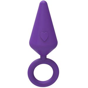 Plug Silicone Grande Com Alça - Missweet Candy Plug G - Roxo