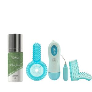 Anéis Peniano Vibratorio Gel Prolongador De Ereçao Plus Time - Azul