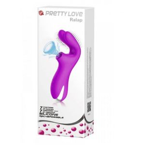 Estimulador Recarregável Com Sucção Ralap - Pretty Love - Roxo