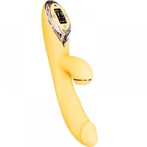 Vibrador Com Succao E Aquecimento A King Pro - Kistoy - Amarelo, Unico