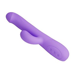 Vibrador Vai E Vem Rotativo Recarregável 12 Vibrações - Truman Pretty Love - Lilás