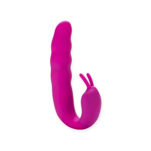 Vibrador Duplo Com 10 Modos De Vibração Ribbed Dual Stimulator - Aphrodisia - Rosa