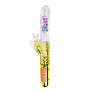 Vibrador Rabbit Vai E Vem 36 Vibrações Female - Lovetoys - Dourado