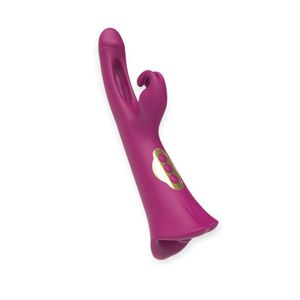 Vibrador De Ponto G Com Dedilhar E Estimulador Clitoriano Com Boca Tease Park - S-hande - Vinho