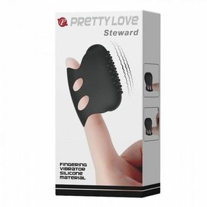 Dedeira Vibratória Com Cerdas Massageadoras Steward Pretty Love - Preto