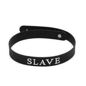 Colar Em Silicone Slave - Lovetoys - Preto
