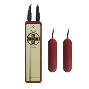Cápsula Dupla Com 7 Vibrações E Controle - 7 Function Dual Bullets - Marrom