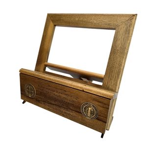 Porta Bíblia Medalha De São Bento Com Gaveta Altura 30 X 28.50 X 24cm