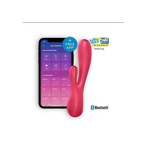 Vibrador Rabbit Mono Flex Vibrator Com App Satisfyer - Vermelho - Vermelho