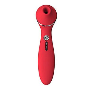 Vibrador E Sugador De Clitóris 10 Vibrações Elizabeth - Kistoy - Vermelho