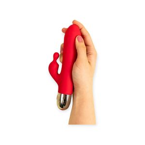 Vibrador 10 Modos De Vibração Handy + Vibrador Líquido I Hot Crazy Vibe - Vermelho