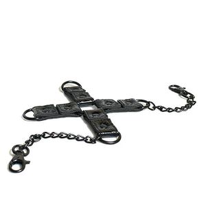 Conector Hogtie Em Pvc Com Correntes - Hogtie For Cuffs - Preto, Regulável