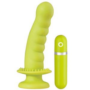 Vibrador Escalonado Verde Com Estimuladores,ventosa 10 Velocidades - Nanma - Verde