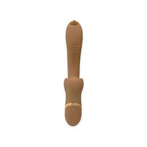 Vibrador Triplo Leoni - Tentare - Marrom Claro
