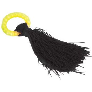 Anel Peniano Com Pérolas Massageadoras E Mini Chicote - Nanma - Preto