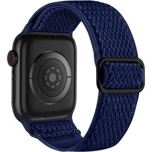 Pulseira De Nylon Elástica Ajustável Compatível Com Apple Watch azul Midnight