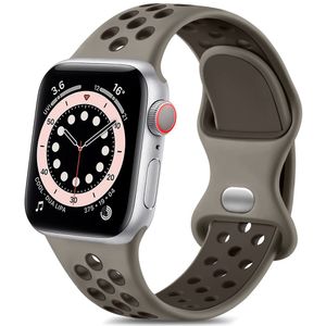 Pulseira Silicone Apple Watch 38mm-49mm cinza Oliva-café