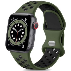 Pulseira Esportiva Para Apple Watch 38-49mm verde Militar-preto