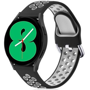 Pulseira Esportiva Compatível Com Galaxy Watch 7-6-5-4 20mm preto-cinza