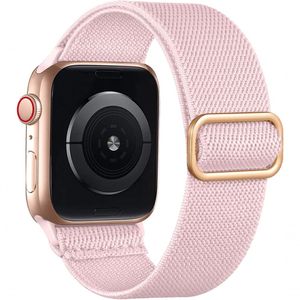 Pulseira Trançada Compatível Com Apple Watch rosa Claro
