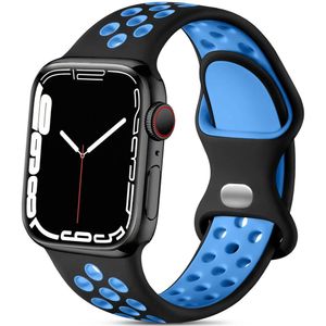 Pulseira Esportiva Compatível Com Apple Watch preto-azul