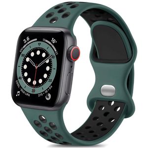 Pulseira Esportiva Compatível Com Apple Watch verde Escuro-preto