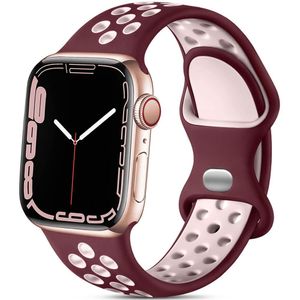 Pulseira Silicone 38-49mm Compatível Apple Watch vinho-rosa