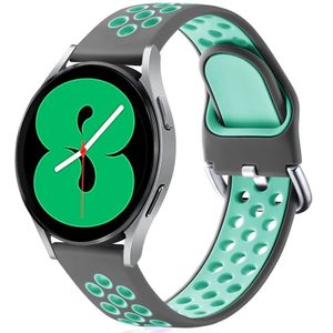 Pulseira Silicone Para Galaxy Watch 6-5-4 20mm P cinza E Verde