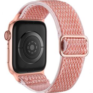Pulseira Nylon Solo Loop Compatível Com Apple Watch Series 1-9 rosê