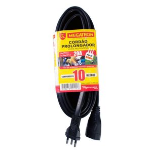 Extensao Megatron Pp Plano 3x0,75x10,0m Ate 220v Preto